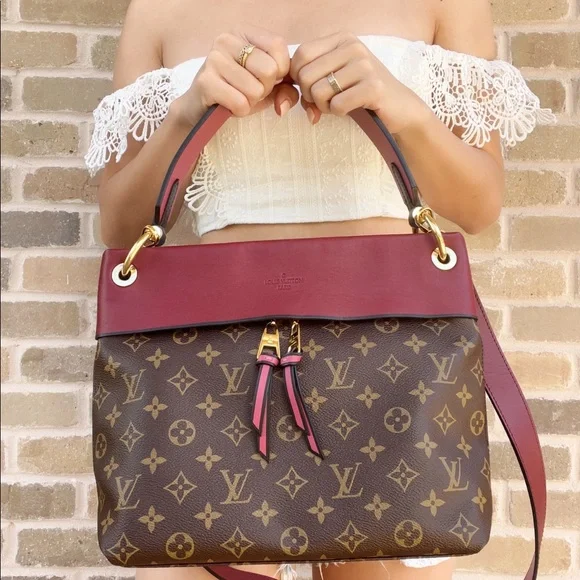 SOLD 😭Louis Vuitton Monogram Tote Crossbody Brown Pink - Picture 3 of 15
